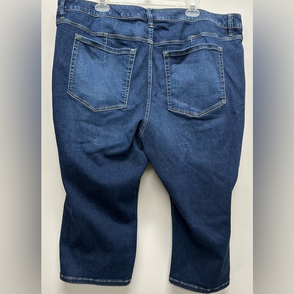 Lane Bryant Dark Blue Denim Jeans High Rise Skinny Pedal - Picture 4 of 8